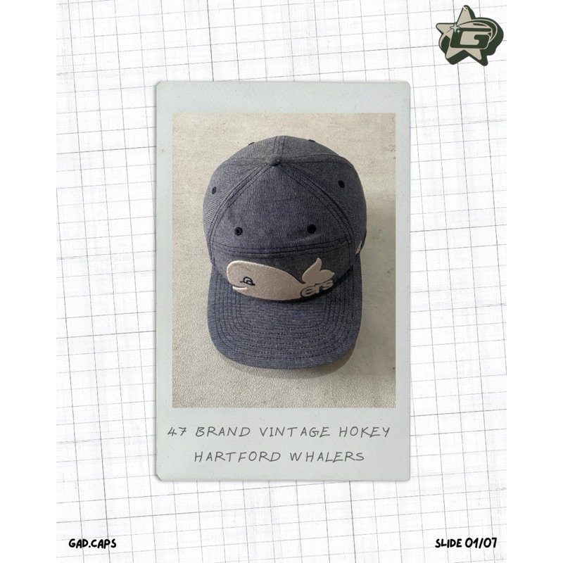 Topi Vintage Hokey NHL Whalers x 47 Brand, Second Preloved