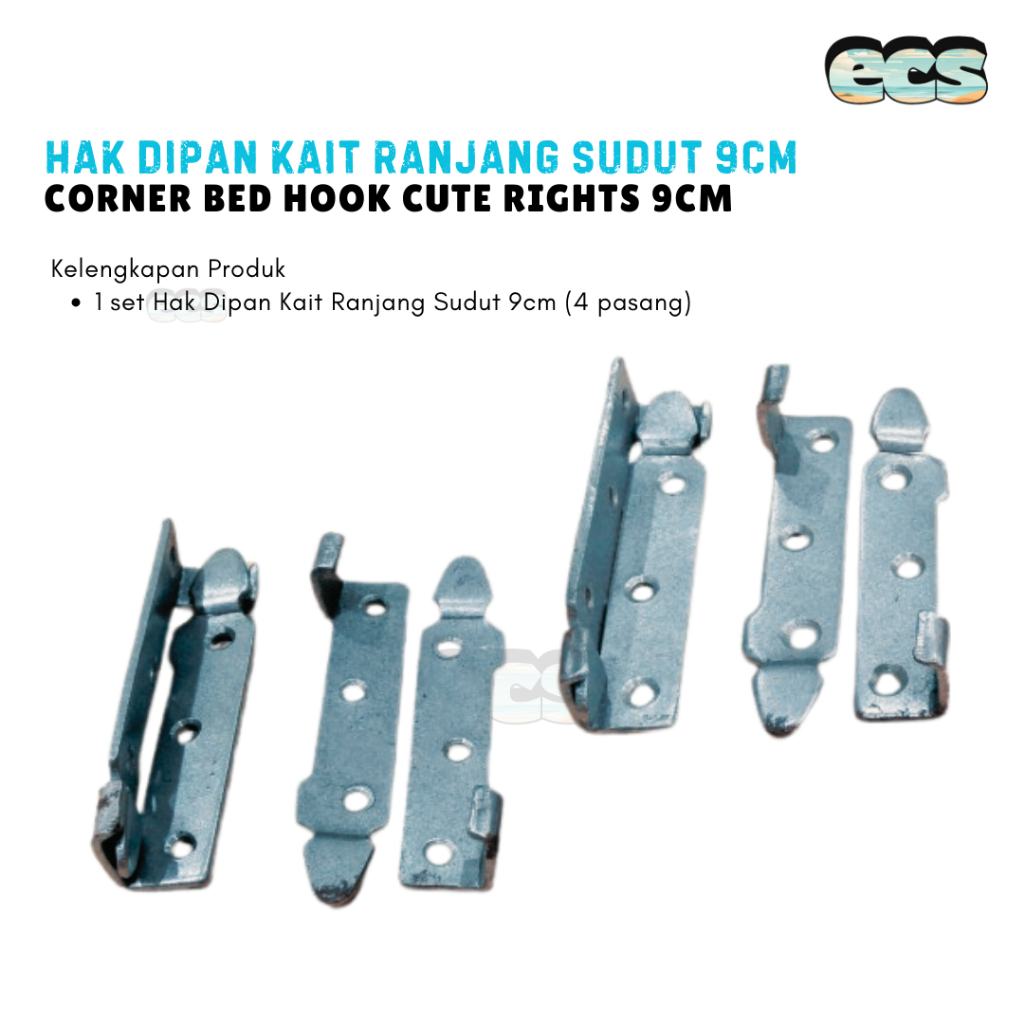 ECS Shop Hak Dipan Ranjang Kait 9cm Cantol Bracket