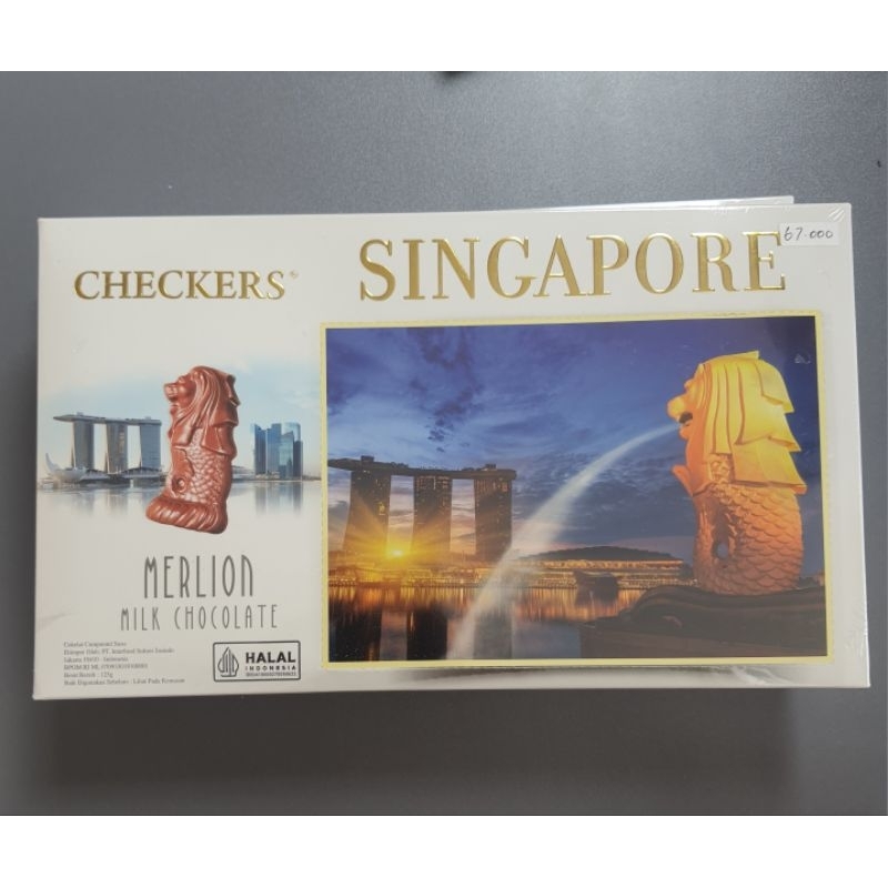 

Coklat Singapore Checkers Merlion isi 10-125g - Var. Milk Chocolate