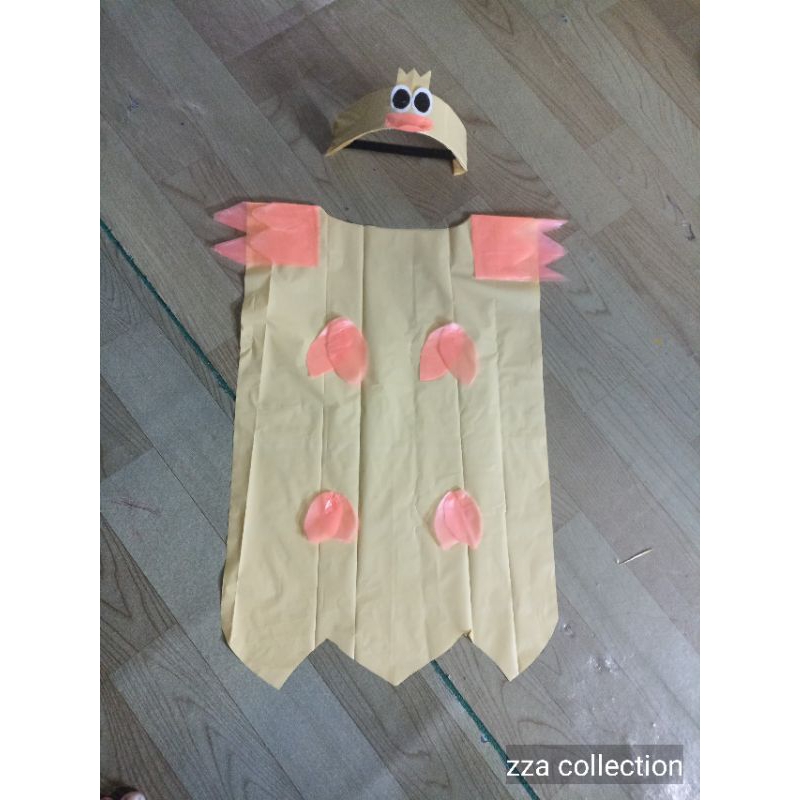 kostum daur ulang plastik bentuk hewan,kostum bebek dari kresek,kostum daur ulang,kostum pawai,kostu