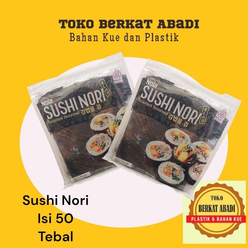 

Sushi Nori Gold isi 50 sheet tebal