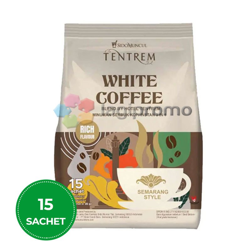 

Sido Muncul Tentrem White Coffee Premium Kopi Instant 3-in-1 15 Sachet