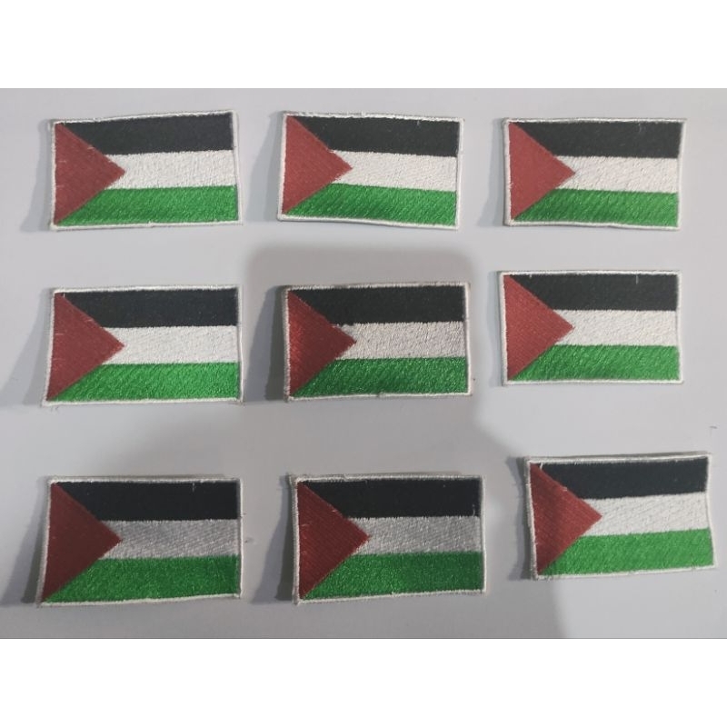 BENDERA PALESTINA //BENDERA//BADGE//LOGO BORDIR//EMBLEM BENDERA//PATCH BORDIR//BORDIR CUSTOM//