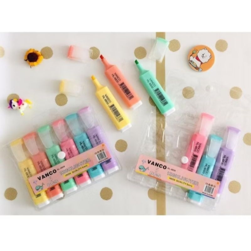 

Highlighter Vanco Isi 6 Stabilo Set Pastel
