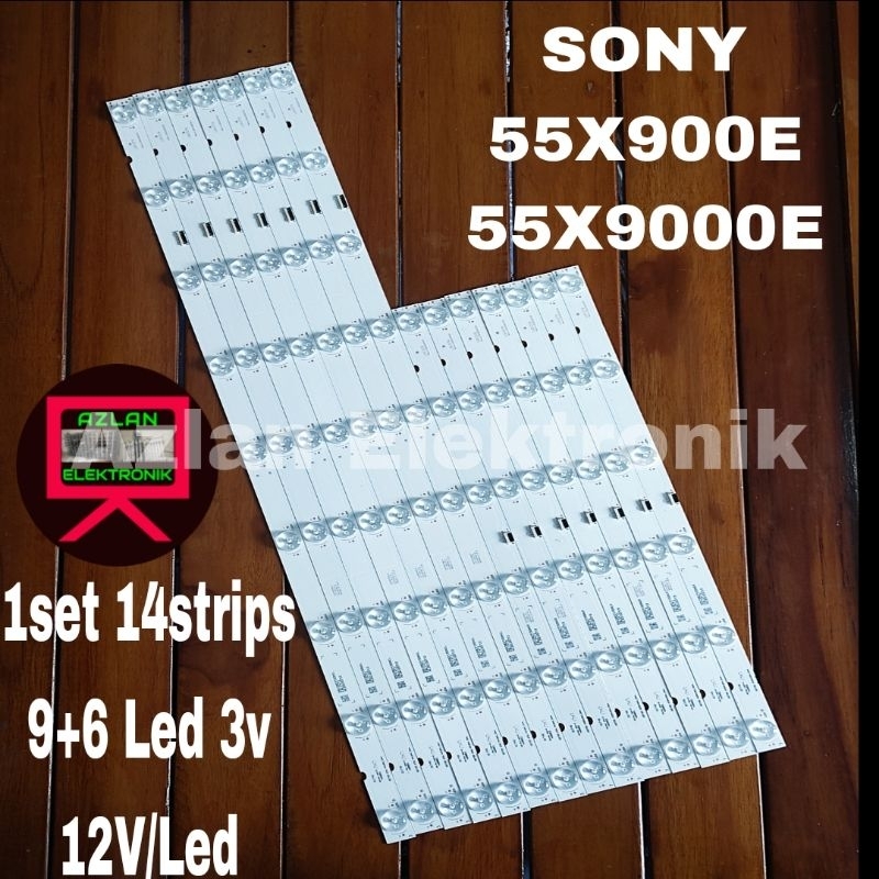 BACKLIGHT LED TV SONY 55X900E 55X9000E LAMPU BL 55X 14PCS 12VOLT