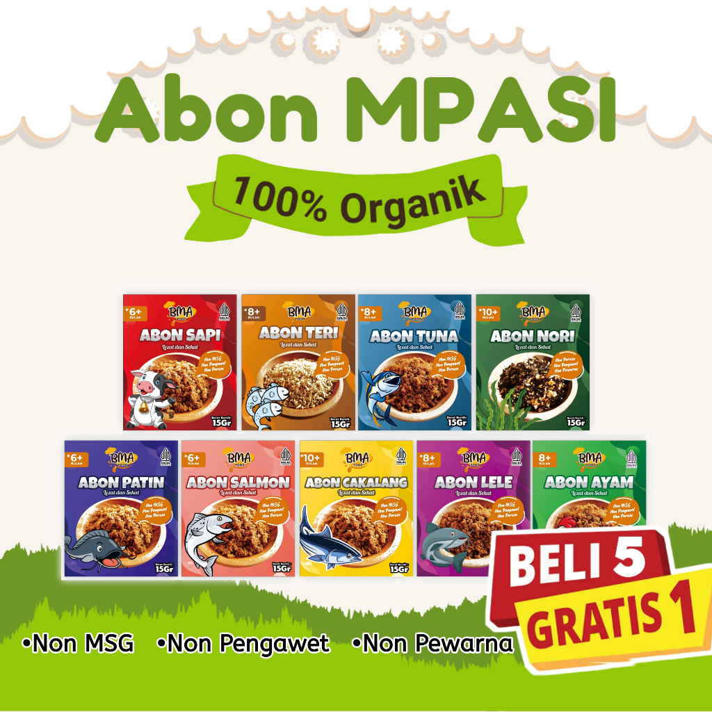 

Abon MPASI Anti GTM Non MSG 15g by BMA Food