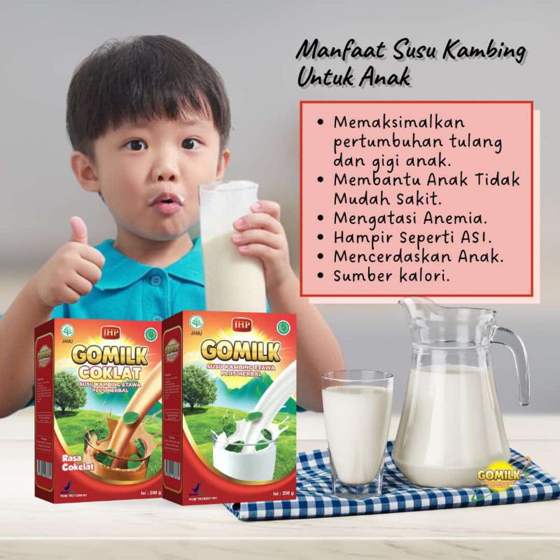 

susu kambing etawa gomilk kemasan sachet 25gr