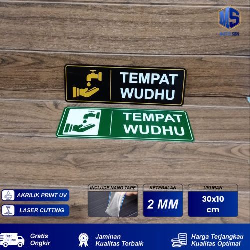 Sign Akrilik Tempat Wudhu Akrilik