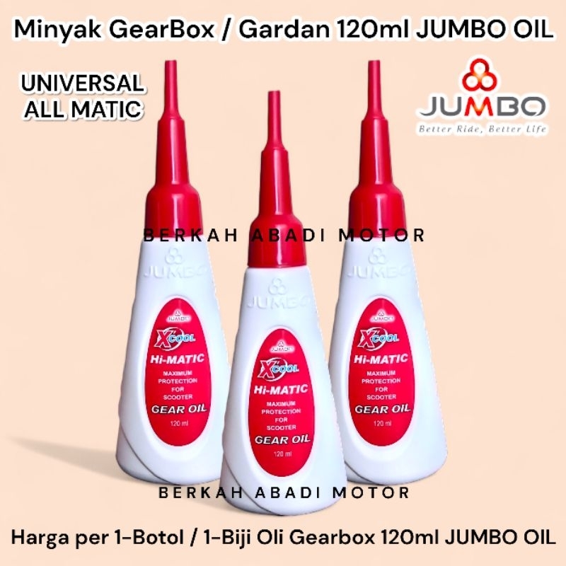 Oli Gearbox BEAT VARIO SCOOPY 120ml JUMBO OIL | Minyak Gardan Ger Gir Matic Mio Bawah matik murah
