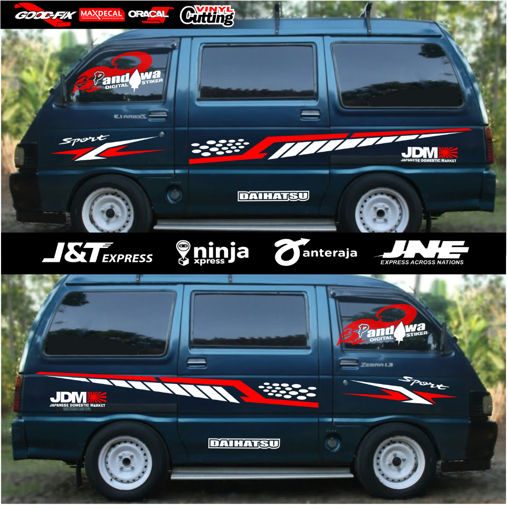 COD Stiker Mobil Daihatsu Zebra Espass Cutting Stiker Sport List Mobil Zebra Espass Terbaru