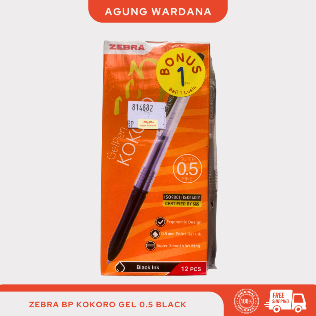 

BOLPOIN ZEBRA KOKORO GEL 0.5MM BLACK