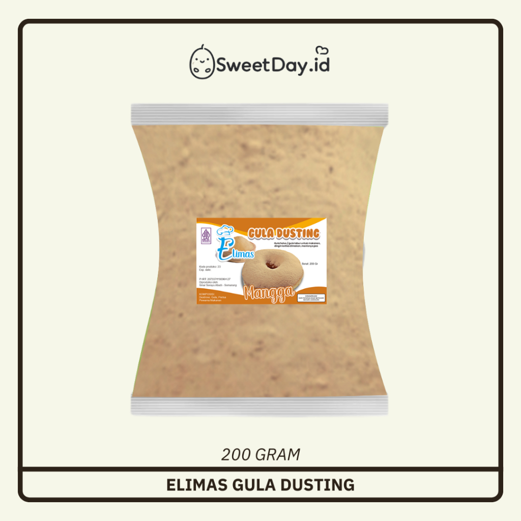 

200 Gr Gula Donat Mangga Elimas Gula Dusting