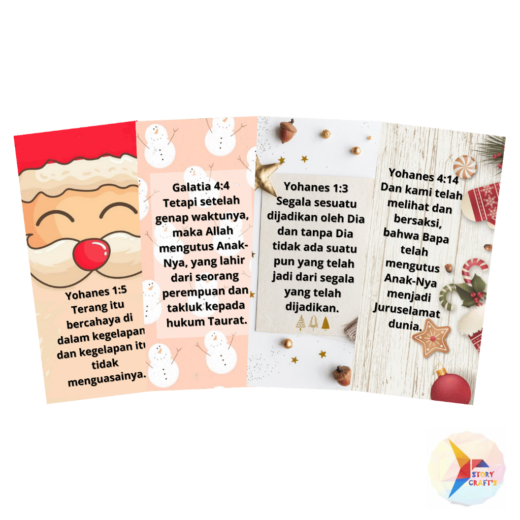 

Pembatas Buku Alkitab dan Ayat Ayat Emas Untuk Tema Merry Christmas Hari Natal design 2