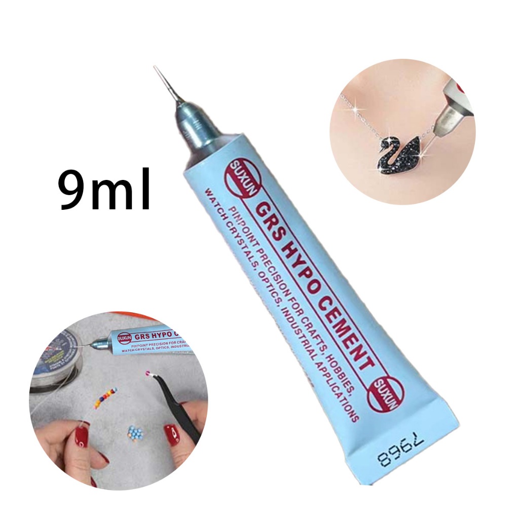 9ml Lem Permata Perhiasan Lem Berlian Lem Super Cepat Lem Hypo Cement Lem Serbaguna Lem Kristal Glue