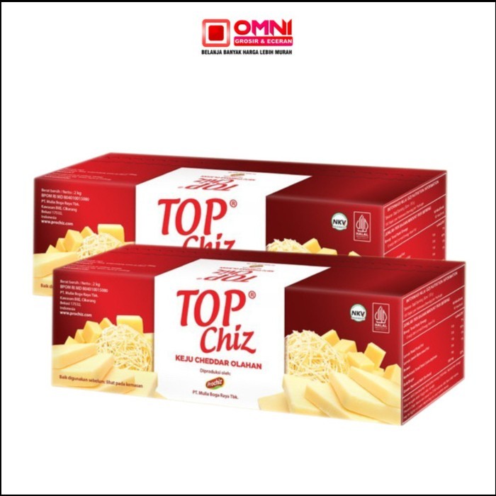

Keju Prochiz Top Chiz / My Chiz Keju Cheddar Olahan / Cheese / Keju Batangan 2kg