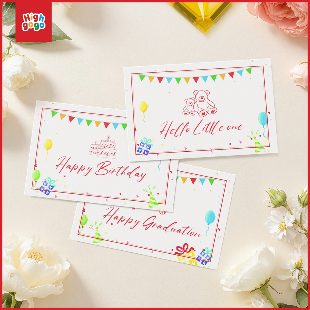 

Highgogo Gift Card Greeting Card Kartu Ucapan Happy Birthday Kartu Ucapan Wisuda 6.5 × 10cm