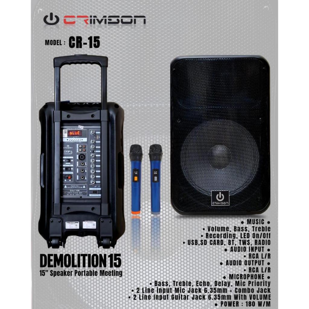 Speaker portable Crimson CR-15 Demolition 15" Speaker Portable Meeting