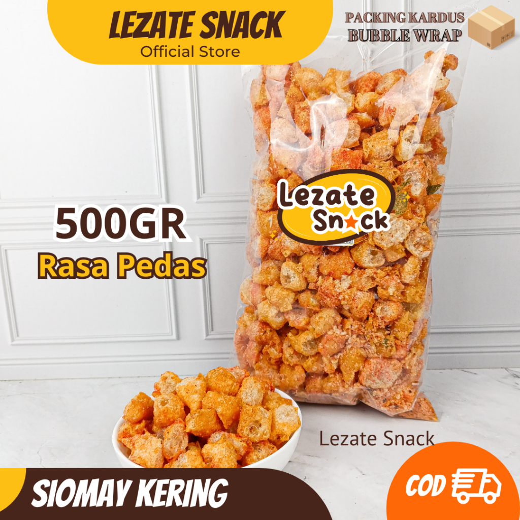 

Siomay Kering Pedas Daun Jeruk 500gr Murah Renyah Enak/ Somay Mini Kering Seblak Siomay Kering Daun Jeruk Cuanki Batagor Kering