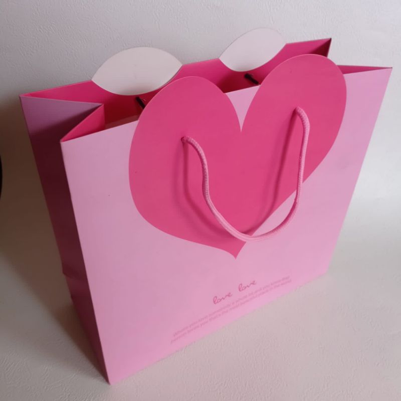 

paperbag import | paper bag premium | motif Love 2 | paperbag jogja