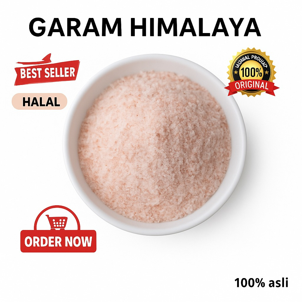 

KJN Himalayan Pink Salt 500 gram Garam Himalaya