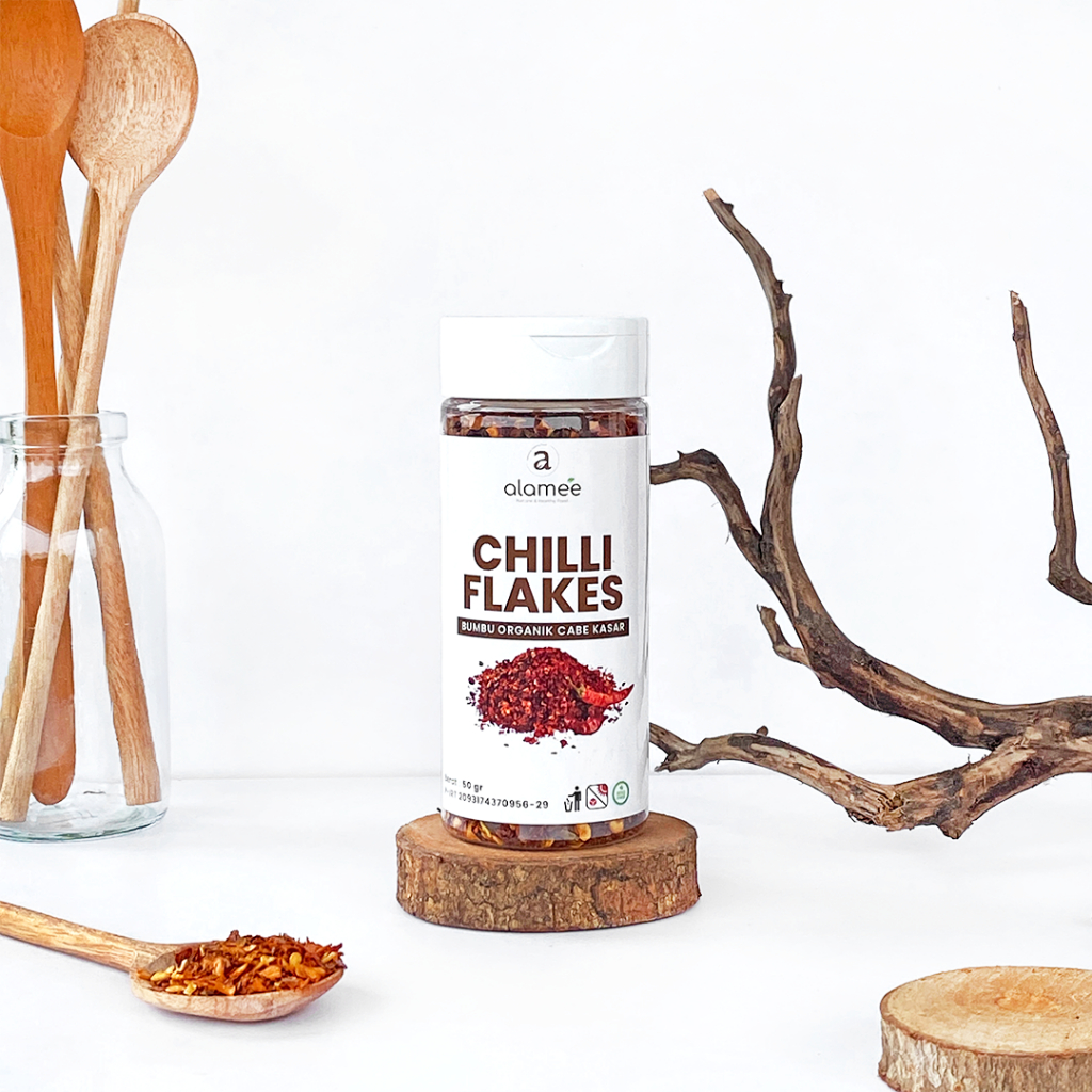 

Cabe Bubuk Kasar Chilli Flakes Cabai Bumbu Dapur Masak Organik Rempah Rimpang Murni Seasoning 50g