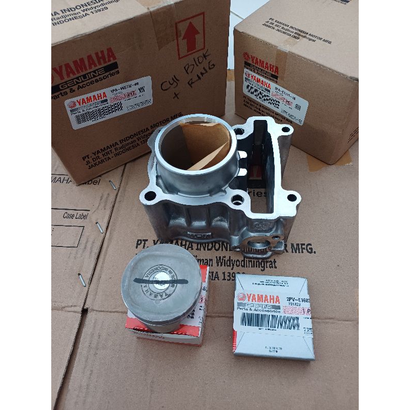 PAKET KOMPLIT CYLINDER BLOK+SEHER VIXION OLD,NEW VIXION,MX NEW..ORIGINAL[GENUIN YAMAHA]