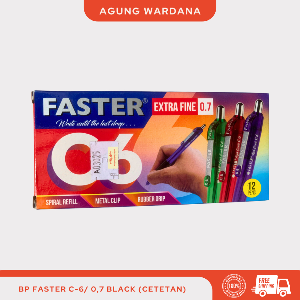 

BOLPOIN FASTER C-6 0,7MM BLACK
