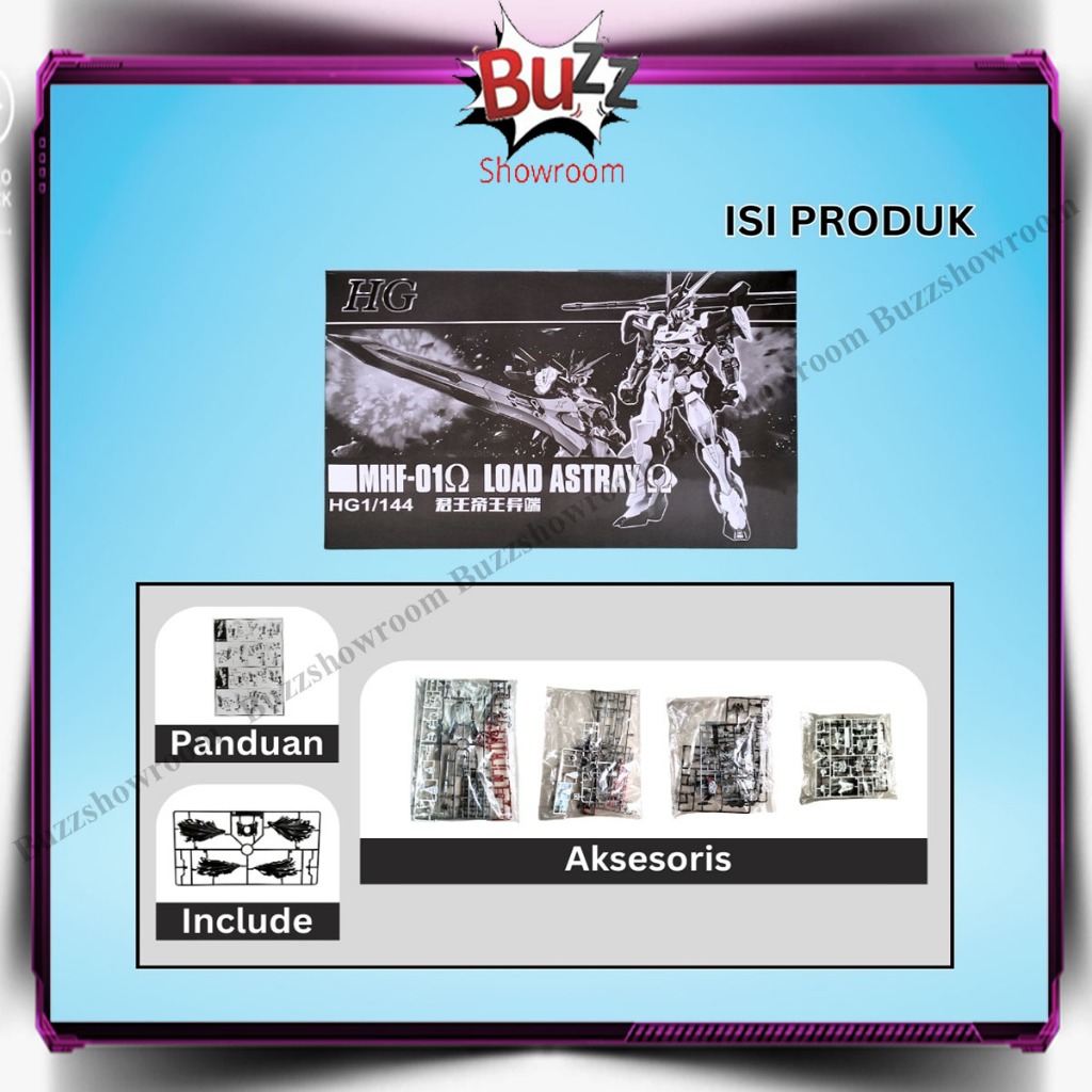 Load Astray Omega Cloak HG 1/144 Deformation Figure Mainan Robot WM