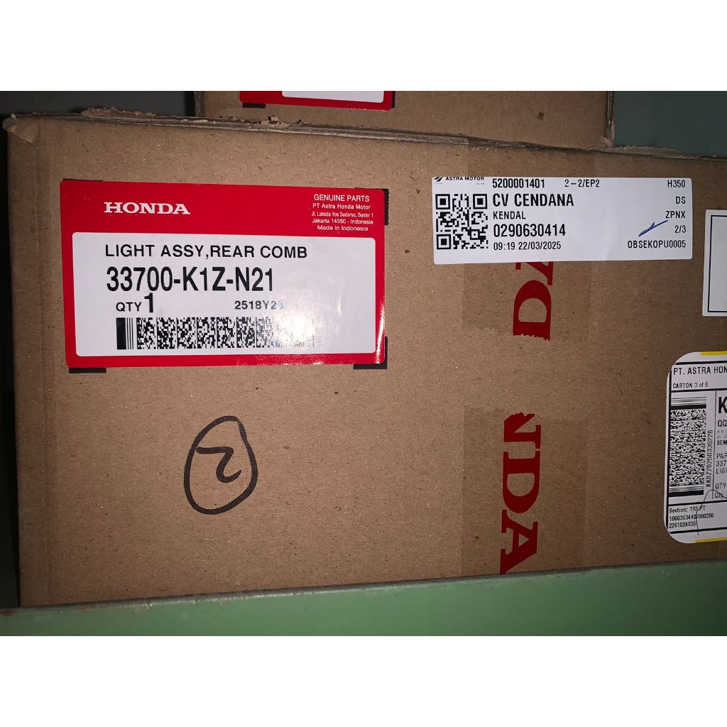 33700K1ZN21 Lampu Belakang Honda PCX 160 K1Z