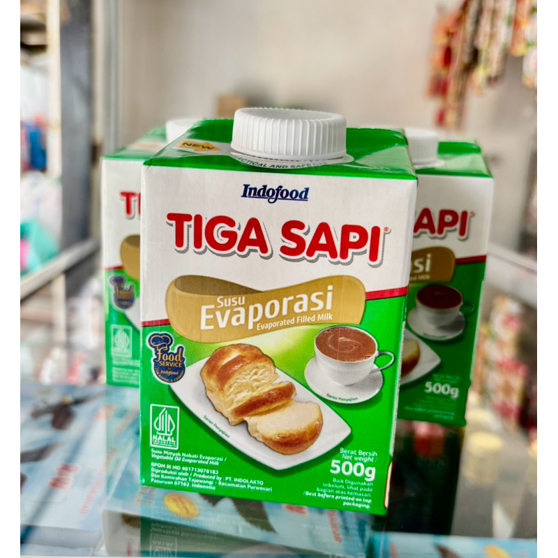 

500ml Susu Evaporasi Tiga Sapi Untuk Makanan dan Minuman