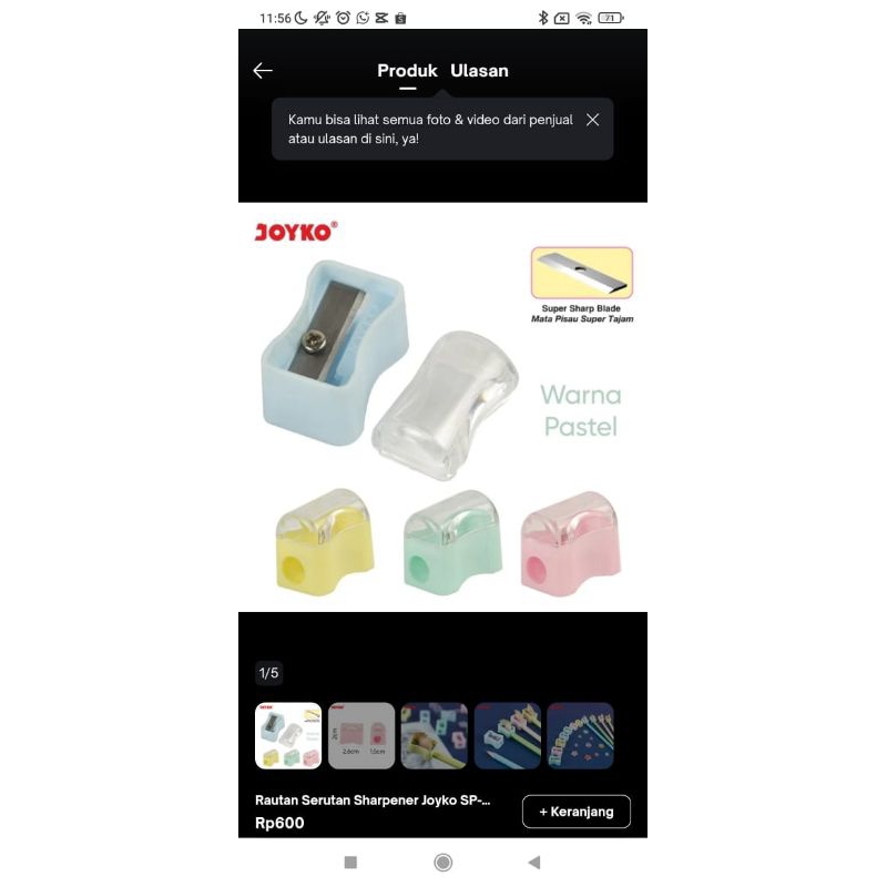 

rautan pensil joyko warna pastel per pcs