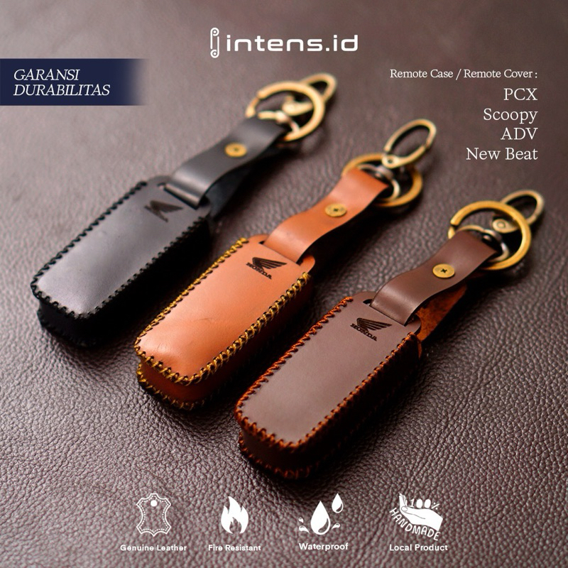 Remote Case Scoopy Remote Cover Sarung Remote Kulit Sapi Asli Leather Remote Case Honda Scoopy