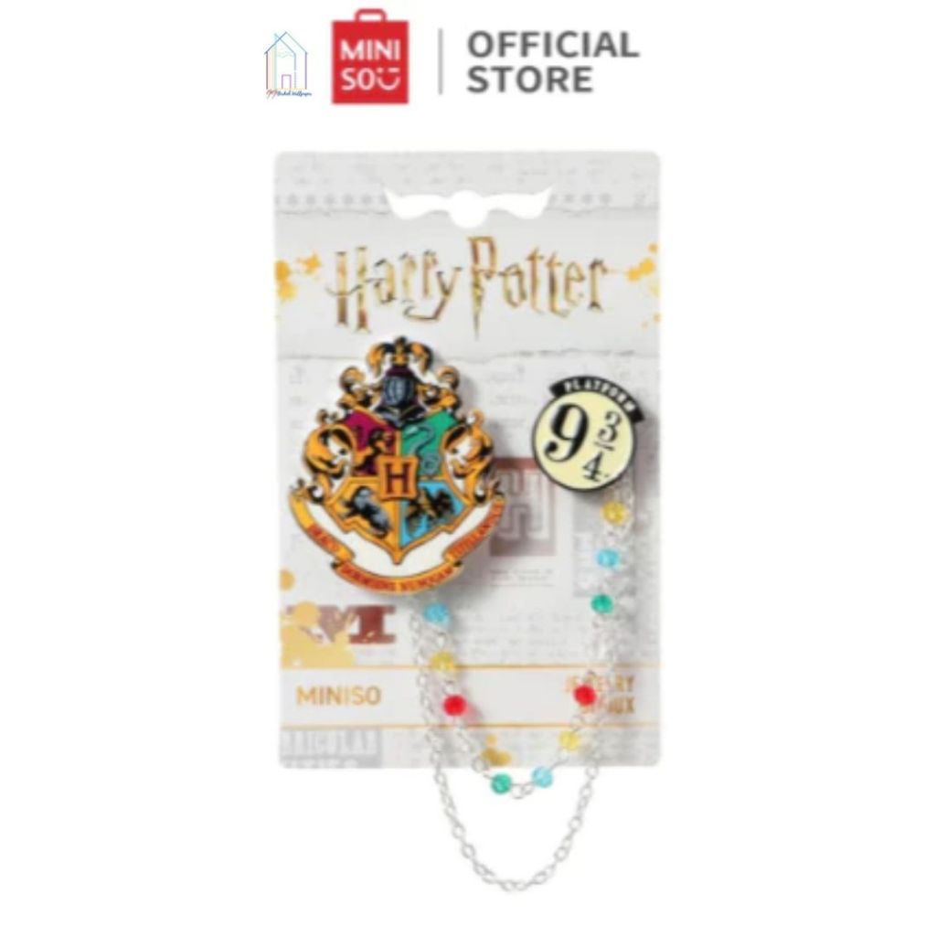 Miniso x Harry Potter Brooch Bros Pin Aksesoris Pakaian Tas Series Hogwarts Gryffindor Ravenclaw Sly