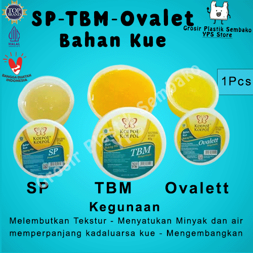 

KOEPOE Bahan Kue SP TBM OVALETT 1PCS