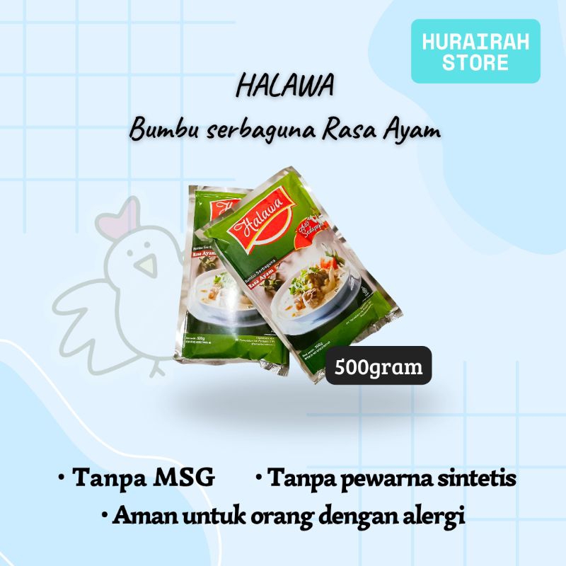 

Halawa Bumbu serbaguna rasa Ayam 500gr