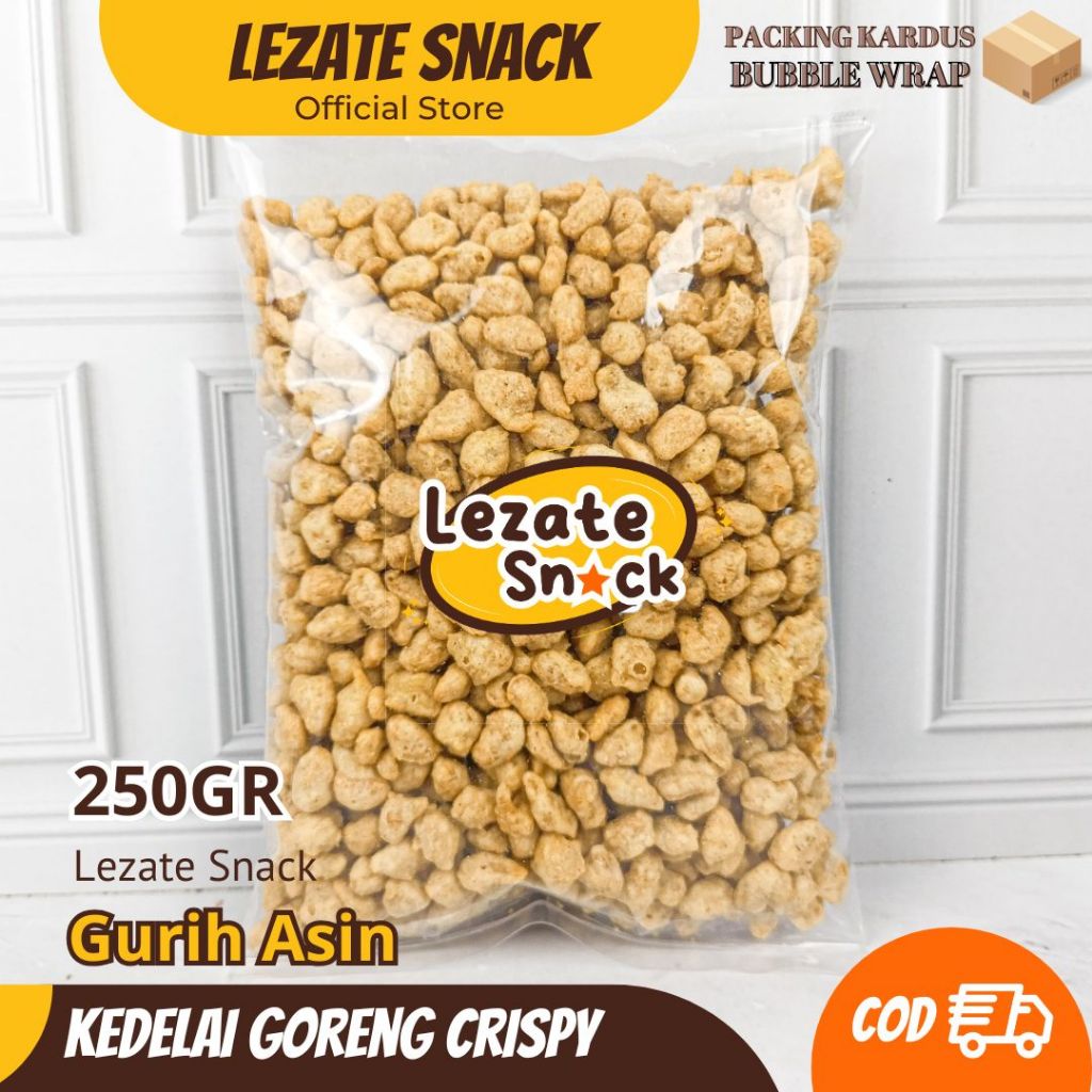 

Kacang Kedelai Goreng Tepung 250GR Kiloan Gurih Asin Renyah Murah / Kacang Kedelai Tepung Crispy Kupas Matang / Kacang Bali Kiloan tepung gurih LEZATE Snack