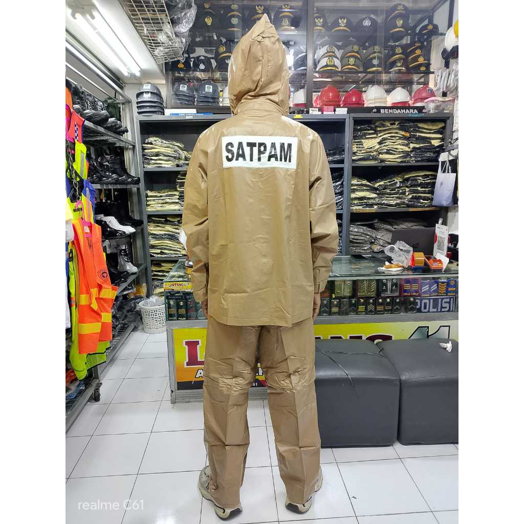JAS HUJAN SETELAN SATPAM JATAH POLRI MANTEL SATPAM SETELAN JATAH POLRI