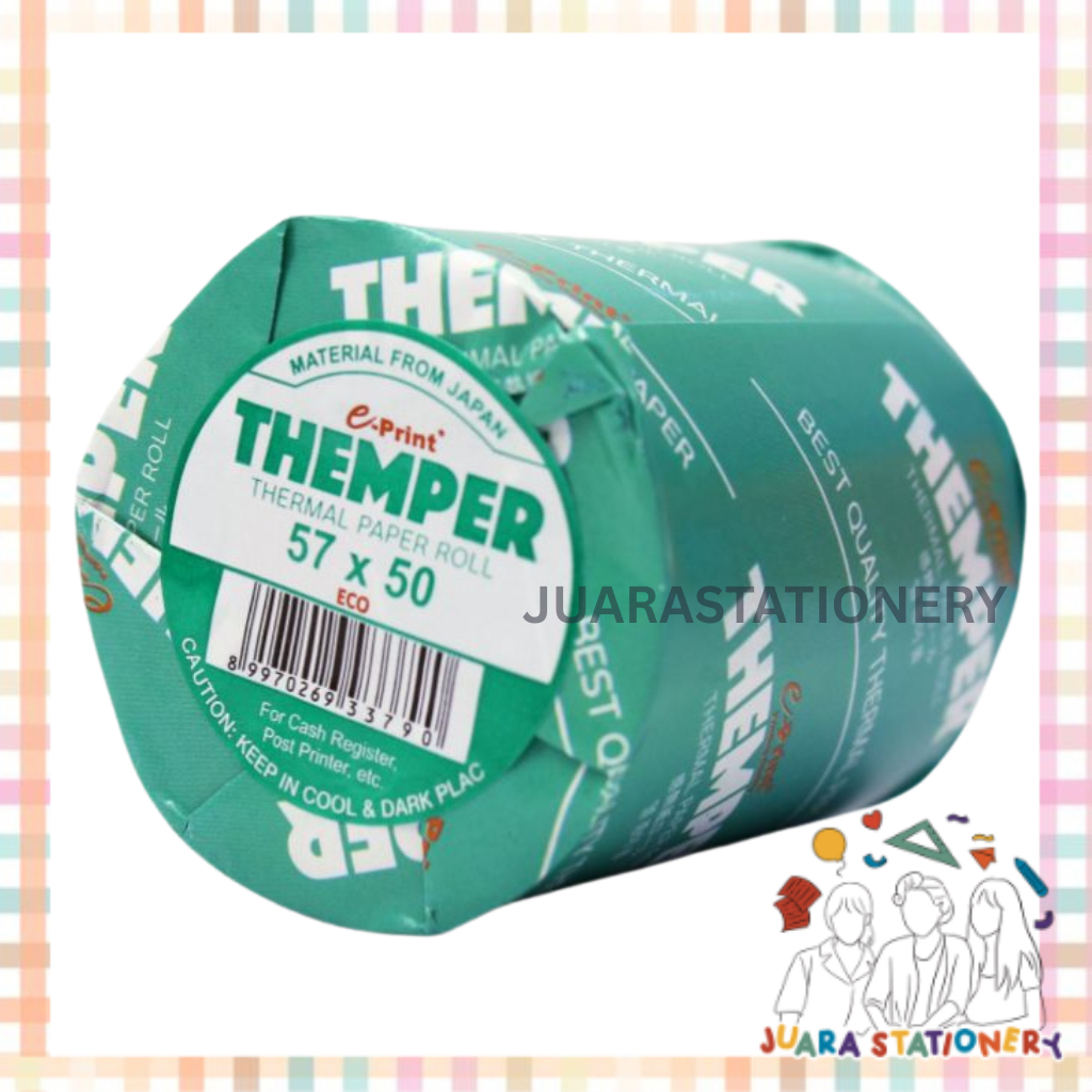 

(215) JUARASTATIONERY Kertas Thermal Eprint Themper Eco 57x50 / Kertas Printer Thermal