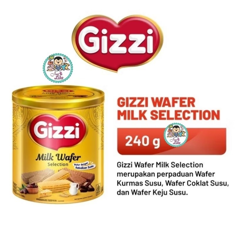 

GIZZI Milk Wafer Selection Kaleng 240gr Exp. December 2025