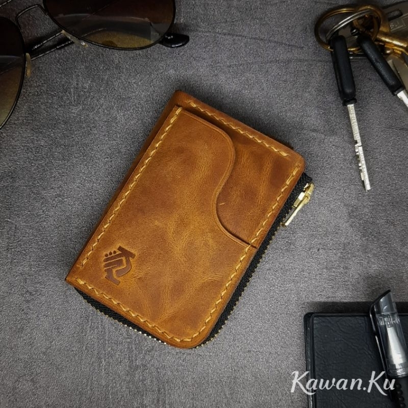 Mudiwa Mini Compact Wallet - Dompet Simple Kulit Asli Premium Pria / Wanita Dompet Kartu