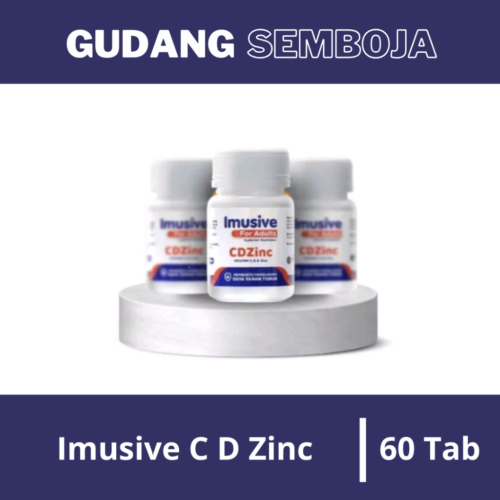 Imusive For Adults C D Zinc Isi 60 Tablet / Vitamin C D dan Zinc Multivitamin Imun Tubuh