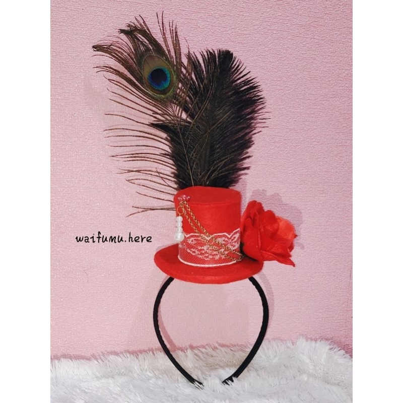 haziksport - bando topi untuk anak & dengan bulu merak bando anak topi bulu merak