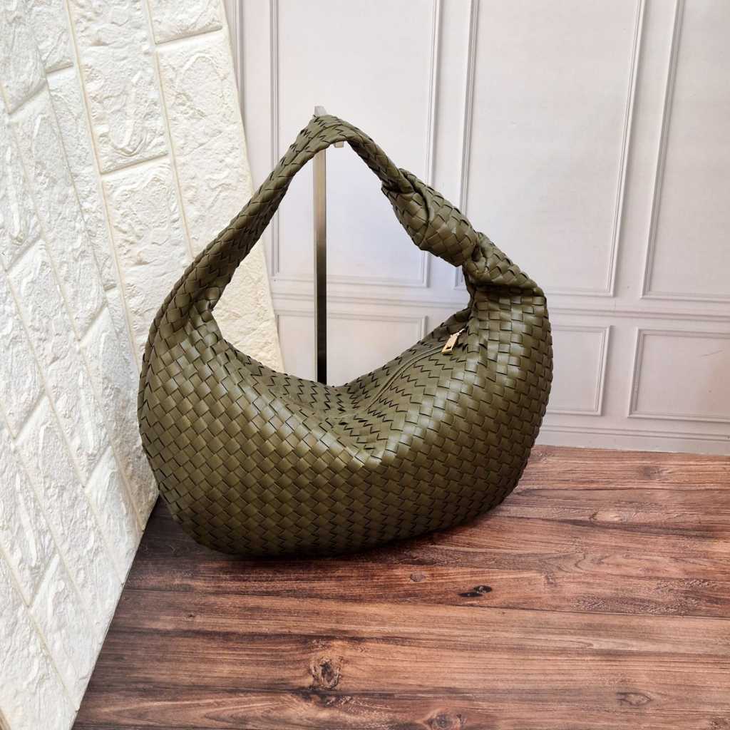 Marnovahome - Ziang Bag - Tas Bahu Wanita Leather Anyaman