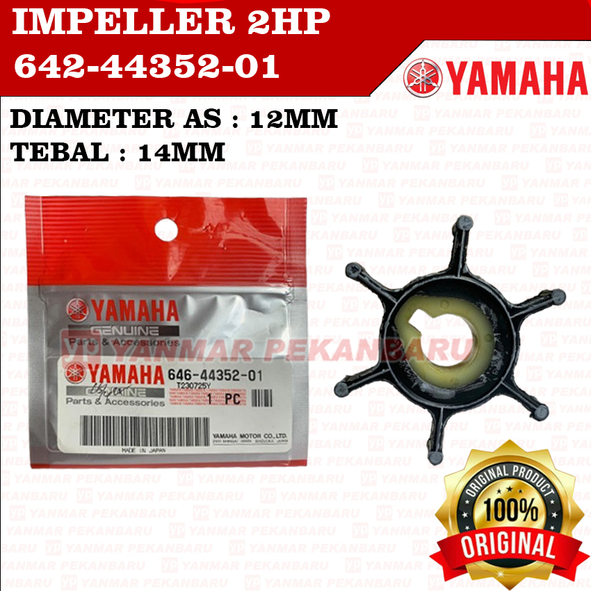 2HP IMPELLER 642-44352-01 MESIN TEMPEL YAMAHA SPEED BOAT ORIGINAL ASLI