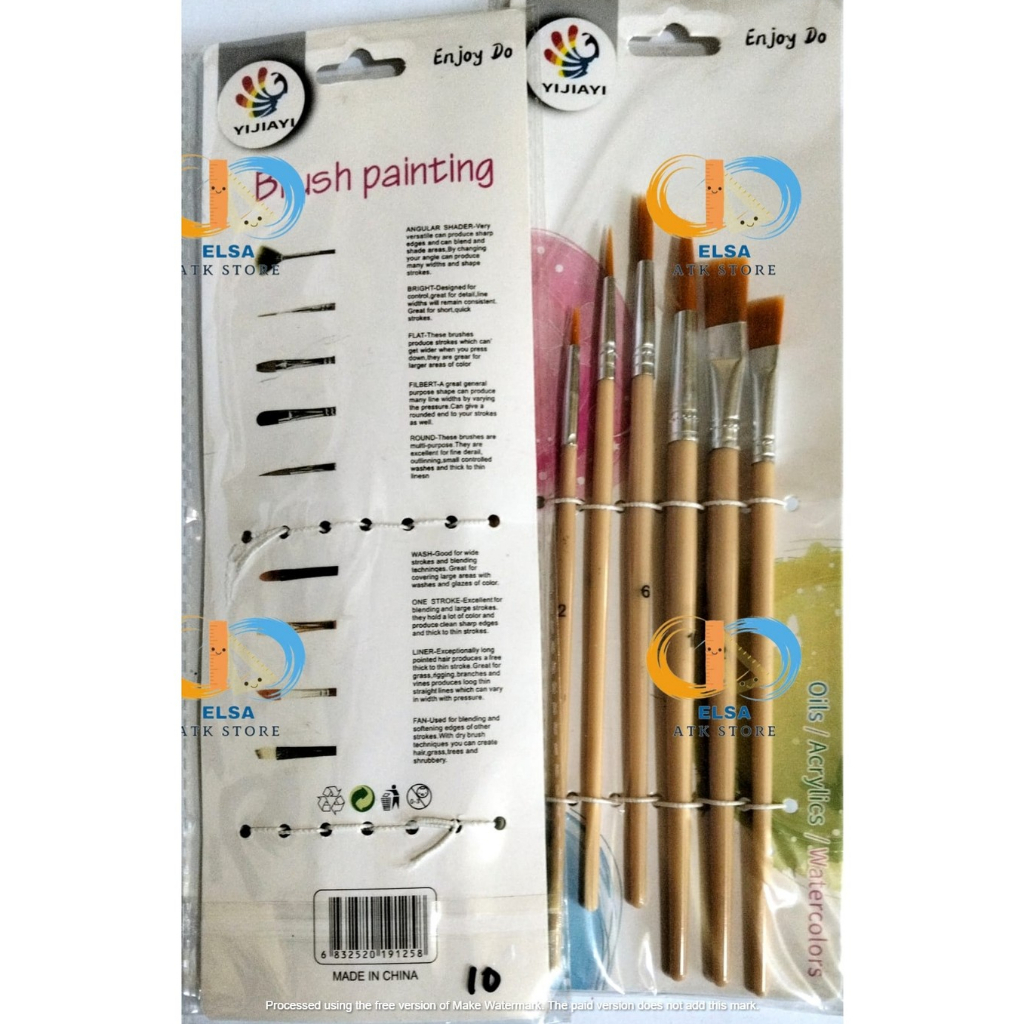 

Yi Jia Yi Brush Painting / Kuas Lukis Flat Isi 6