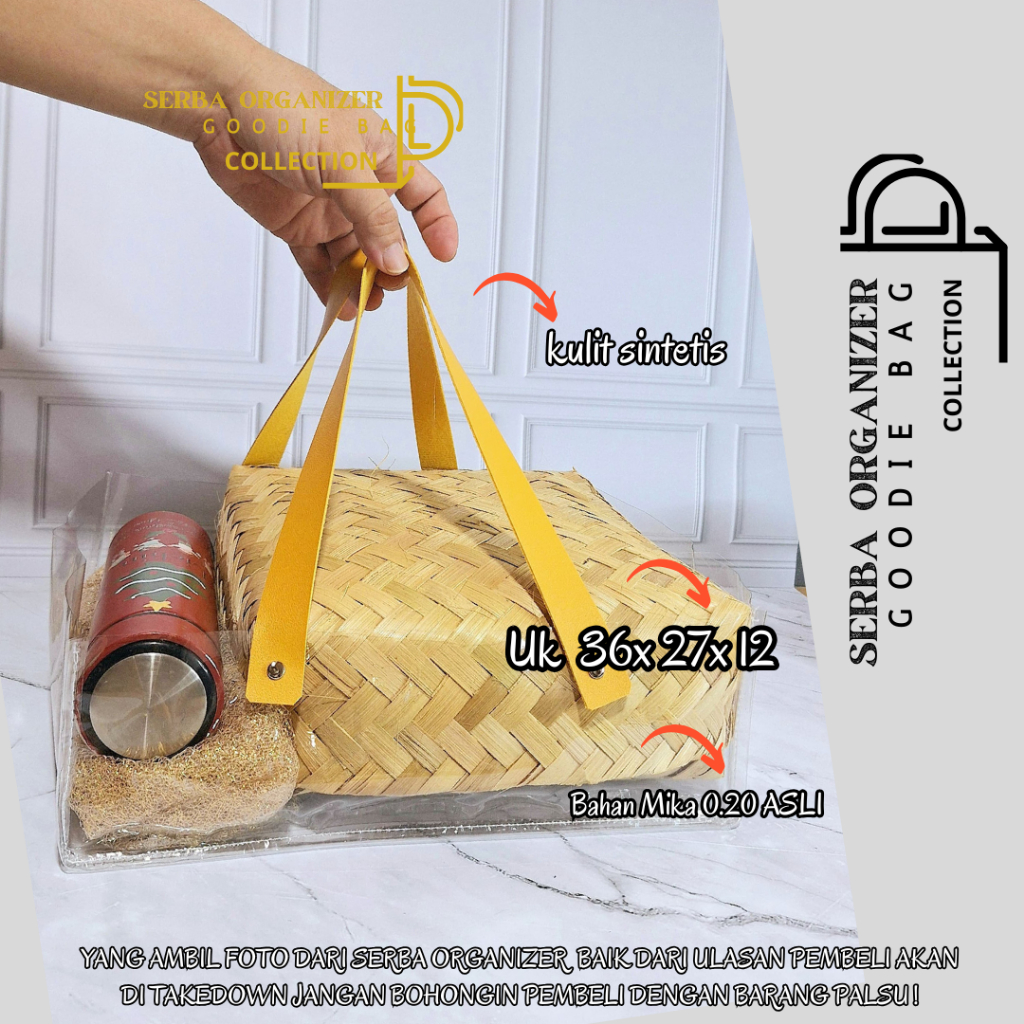 

Tas Mika 30x22 – Muat Besek 25 + 1 Botol / Box Hampers Muat Kotak Donat 12 | Box Eksklusif 30x22