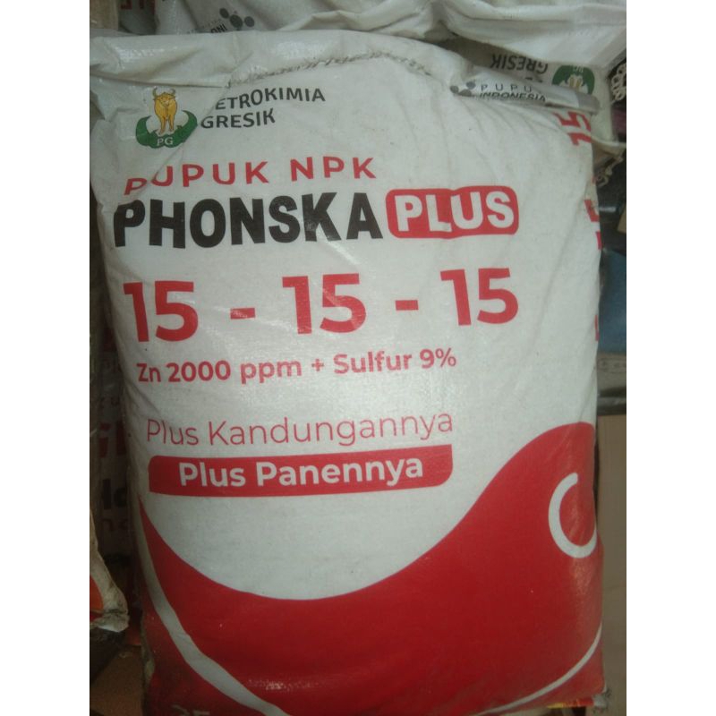 Pupuk NPK phonska Plus 15-15-15  non subsidi kemasan 25kg,  original