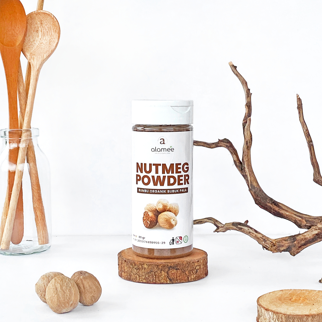 

ALAMEE Bumbu Dapur Pala Bubuk Nutmeg Seasoning Powder Rempah Murni Asli Tanpa Campuran Organik 80g