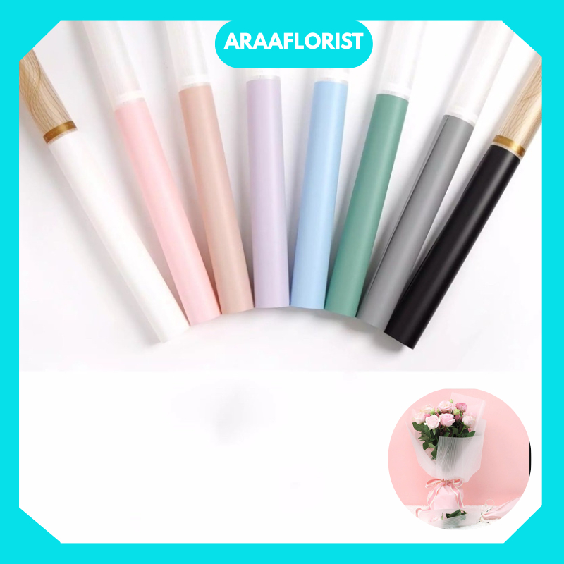 

KB117 Kertas Buket Bunga List Gold Flower Wrapping Paper Cellophane Bouquet Florist