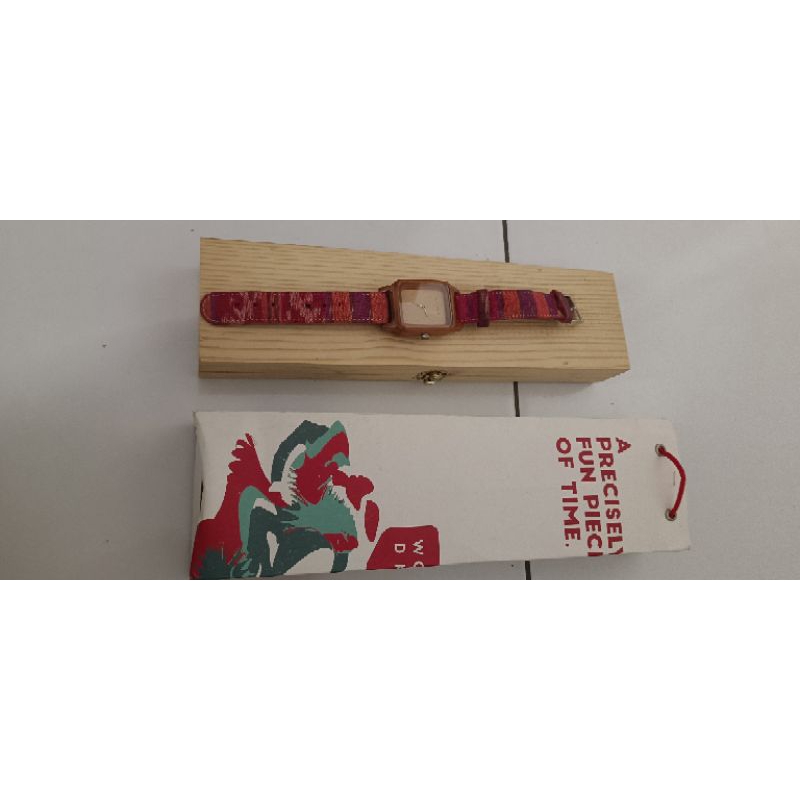 Jam Tangan Kayu Aesthetic Woodka Strap Tenun